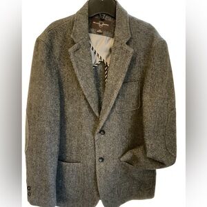 Black brown 1826 wool blazer with elbow patches size medium